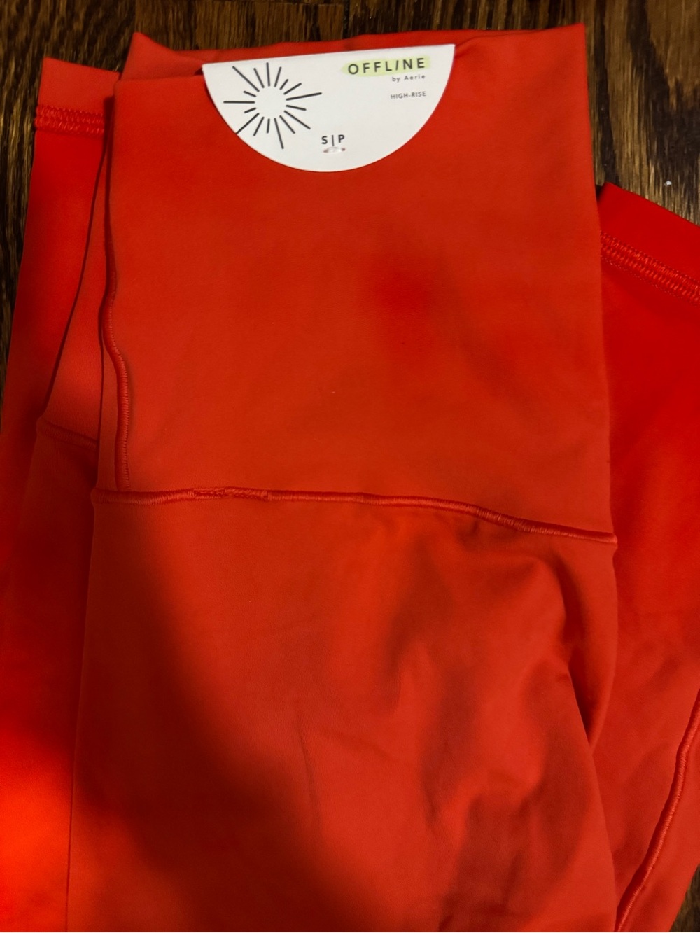 aerie Offline High-Rise Leggings in orange flare